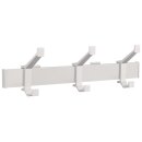 Wandgarderobe Alu.F1 ma silber 3 Hut-/Mantelhaken L.410mm