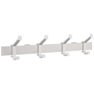 Wandgarderobe Alu.F1 ma silber 4 Hut-/Mantelhaken L.570mm