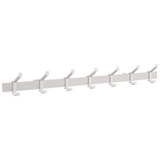Wandgarderobe Alu.F1 ma silber 7 Hut-/Mantelhaken L.1050mm