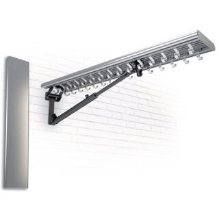Klappgarderobe Alu.F1 naturf.30 Mantelh.L.1650mm Hakenabstand 100mm