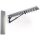 Klappgarderobe Alu.F1 naturf.30 Mantelh.L.1650mm Hakenabstand 100mm