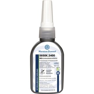 Schraubensicherung MD-5850K.2400 50g mf.hv.blau NSF S6 Flasche MARSTON