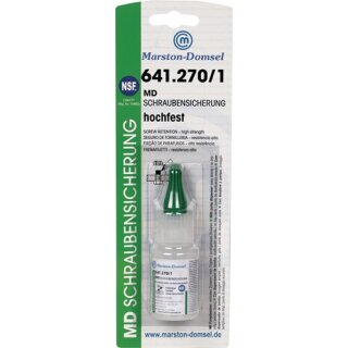 Schraubensicherung 641.270/1 20g hf.mv.grün S6 Flasche MARSTON