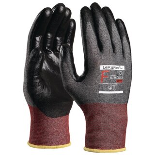 Schnittschutzhandschuhe LeiKaFlex® CUT 1680 ESD Gr.9 grau/schwarz/rot meliert