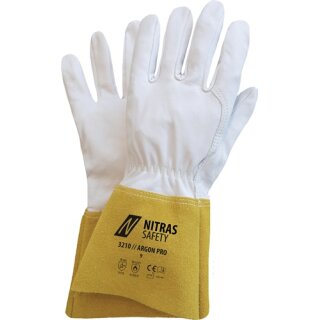 Schweißerhandschuhe ARGON PRO Gr.11 grau/ocker EN 388,EN 12477 PSA II NITRAS