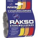 Stahlwollepad fein/mittel/grob 00/1/3 3x16g RAKSO