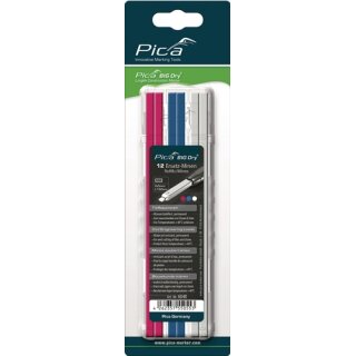 Minenset Pica BIG-Dry 4x rot/4x blau/4x weiß b.40Grad stabil 12 Minen/Set