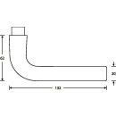 Türdrückerlochteil 1075 Paar VK 8mm Alu.F1...
