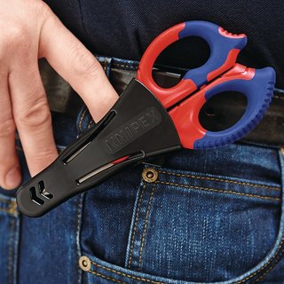 Elektriker-/Handwerkerschere L.155mm 2-K.-Hllen KNIPEX