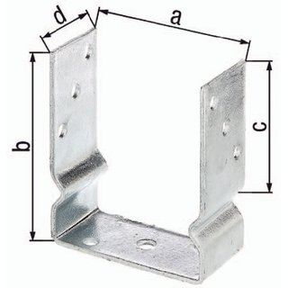 U-Pfostentrger ETA-10/0210 71x150x100x60mm TZN z.Aufschr.GAH