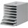 Schubladenbox 7 Schubl.m.versenkbarer Frontklappe grau H322xB250xT365mm DURABLE