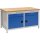 Werkbank signalblau lichtgrau B1500xH859xT750mm Multipl.40mm 2 Schub.2 Tür