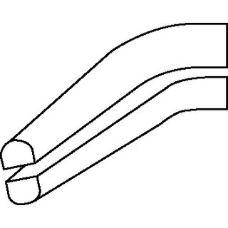 Elektronik-Greifzange Gesamt-L.145mm flachrunde Backen Form 8 Mehrkomp.-Hllen