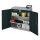 Werkzeug-/Beistellschrank H1000xB1000xT500mm 2Schubl.,2 BD lichtgrau STUMPF