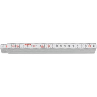 Gliedermaßstab HK 2/10W L.2m Gliederz.10 25% glasf.verst.PA weiß EG3 10Stck.i.SB