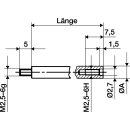 Verlängerungsstück L.50mm Messbolzen-D.4mm...