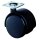 Kunststoffdoppelrolle D.40mm Trgf.30kg m.Platte PA schwarz RAL 9005 BS ROLLEN