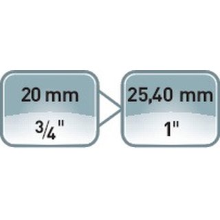 Vergrerungsstck 440-2 Antr.3/4 Zoll Abtrieb 1 Zoll f.Kraftschraubereins.ASW