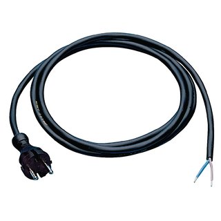 Anschlussleitung H05RN-F 2x1 mm 5m m.Konturenstecker schwarz f.Innen