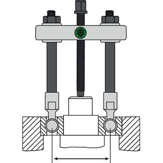 Kugellagerabziehersatz 69 7tlg.Spannber.20-95mm KUKKO