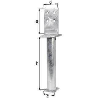 T-Pfostentrger 130x500x80x90mm STA roh TZN GAH