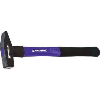 Schlosserhammer 1500g Stiel-L.380mm 3-Komponentenstiel m.Stahlschutzhlse PROMAT