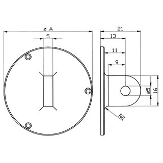 senrckwand f.Auenring-D.58mm z.Messuhren KFER