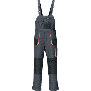 Herrenlatzhose Gr.48 dunkelgrau/schwarz/orange TERRATREND