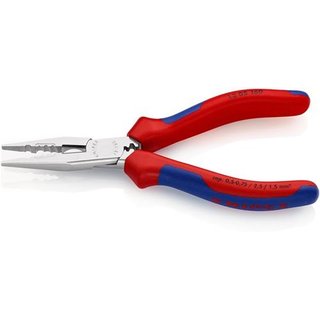 Verdrahtungszange L.160mm 0,5-0,75/1,5/2,5 mm verchr.Mehrkomp.-Hllen KNIPEX