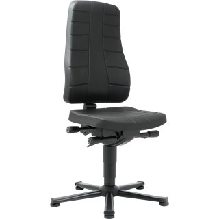 Arbeitsdrehstuhl Highline Bodengleiter Integralschaum schwarz 450-600mm BIMOS