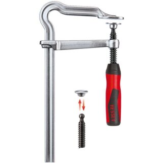 Ganzstahlschraubzwinge OMEGA Spann-W.400mm A.120mm 2-K-Griff BESSEY