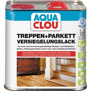 Treppen-/Parkettversiegelungslack L10 farblos seidenglanz 2,5l Dose CLOU