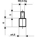 Messeins.D.4,8mm plan M2,5 STA z.Messuhren KFER