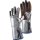 Hitzesch.handsch.5-Finger Universal braun/silber Spaltled.alumin.Preox-Aramid