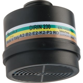 Mehrbereichskombifilter DIRIN 230 EN 14387, DIN EN 148-1 A2 B2 E2 K2-P3R D