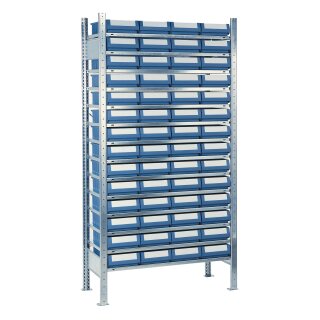 Steckregal H2000xB1000xT500mm Grundregal 14 Stahlböden 56 x 8