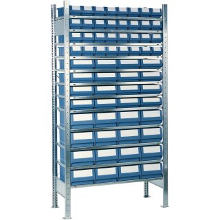 Steckregal H2000xB1000xT500mm Anbauregal 12 Stahlböden 32 x 7,16 x 8,16 x 9