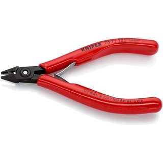 Elektron.Seitenschneider L.125mm m.Facette KNIPEX m.Klemme