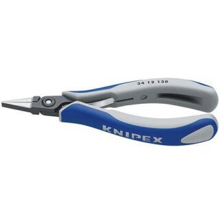 Elekronikflachzange L.135mm pol. gerade-breit KNIPEX m.2Komp.-Hüllen
