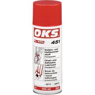 Ketten- u.Haftschmierstoff OKS 451 400ml transp.Spraydose OKS