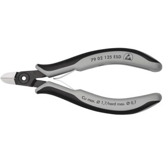 Präzisions-Elektronik-Seitenschneider L.125mm Form 0 Facette ja,sehr kl. ESD