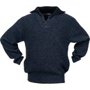 Pullover Gr.L schwarz/blau-meliert