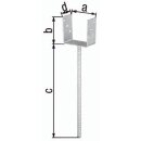 U-Pfostenträger ETA-10/0210 101x100x400x60mm TZN...