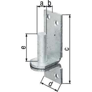 Kloben DI auf Platte 16x13mm TZN GAH