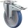 Lenkrolle D.125mm Trgf.150kg m.Festst.PU 104x80mm blau BS ROLLEN