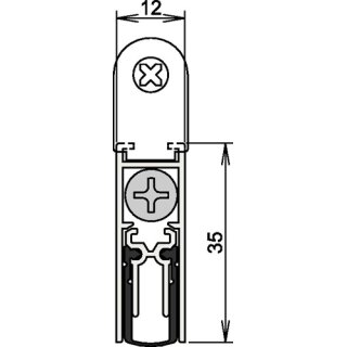 Türdichtung Doppeldicht® M-12/35 1-392 1-s.L.1083mm Alu.silberf.HLT ATHMER
