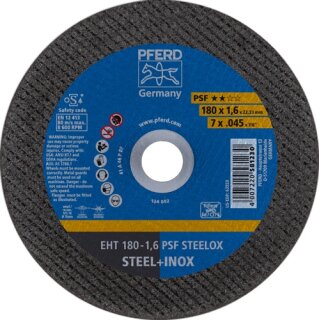 Trennschleifscheibe EHT 178-1,6 A 46 P PSF-INOX/22,23 D.178xB.1,6xH.22,23mm