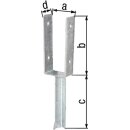 U-Pfostenträger ETA-10/0210 91x200x200x50mm TZN...