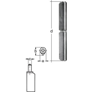 Profilrolle Band-L.60mm STA blk Stift-Ø 6mm GAH