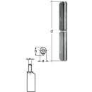 Profilrolle Band-L.60mm STA blk Stift-Ø 6mm GAH